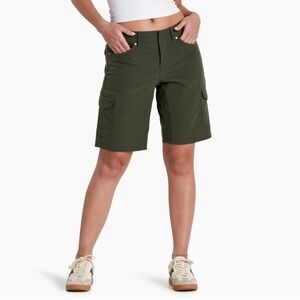 Kuhl Women's Dark Moss Quick Dry Cargo Shorts sz 10
